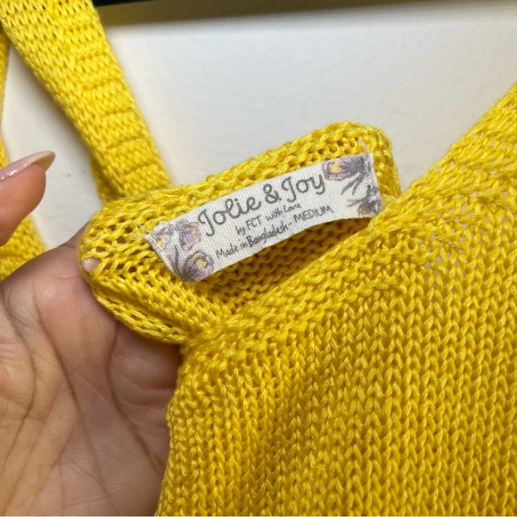 Jolie & Joy perfect yellow cinched beach cover up size medium - Picture 7 of 7